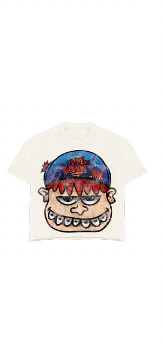 Blue Cropped Braceface Tee